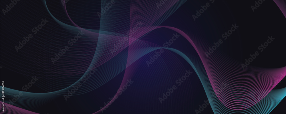 Aufkleber abstract background with flowing particles. dynamic waves. vector illustration.