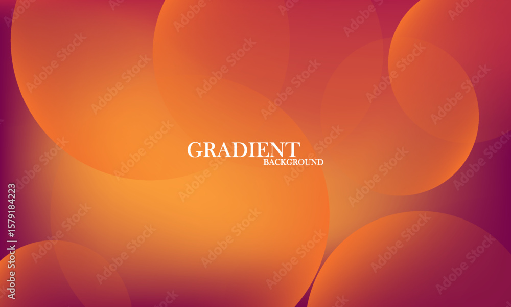 Poster gradient abstract background with circular shapes.