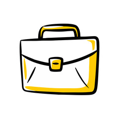 Business Briefcase Icon hand drawing icon for web and graphic design