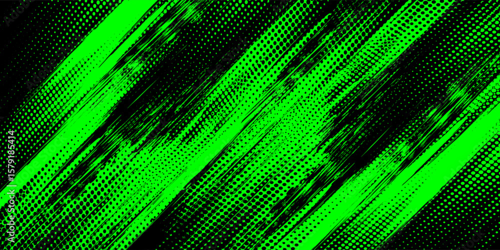 Poster background black and green dark are light with the gradient is the surface with templates metal text