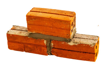 Bricklaying with Trowel and Mortar – Construction Work Close-Up and construction concept idea