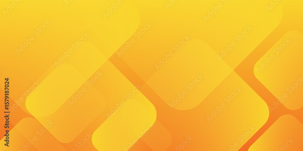 Aufkleber abstract orange and yellow geometric background. dynamic shapes composition. cool background design 