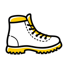 Hiking Boot hand drawing icon for web and graphic design