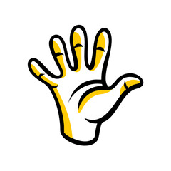 Human Hand hand drawing icon for web and graphic design