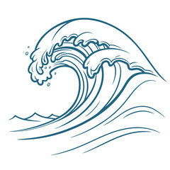 vector illustration of a wave
