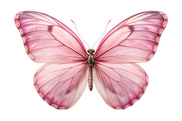 Delicate Pink Butterfly Wings:  High-Resolution, Serene, Isolated on Black Background.