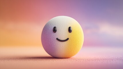 Gradient Fluffy Happy Emoji for World Emoji Day