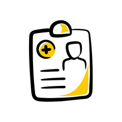 Patient File hand drawing icon for web and graphic design