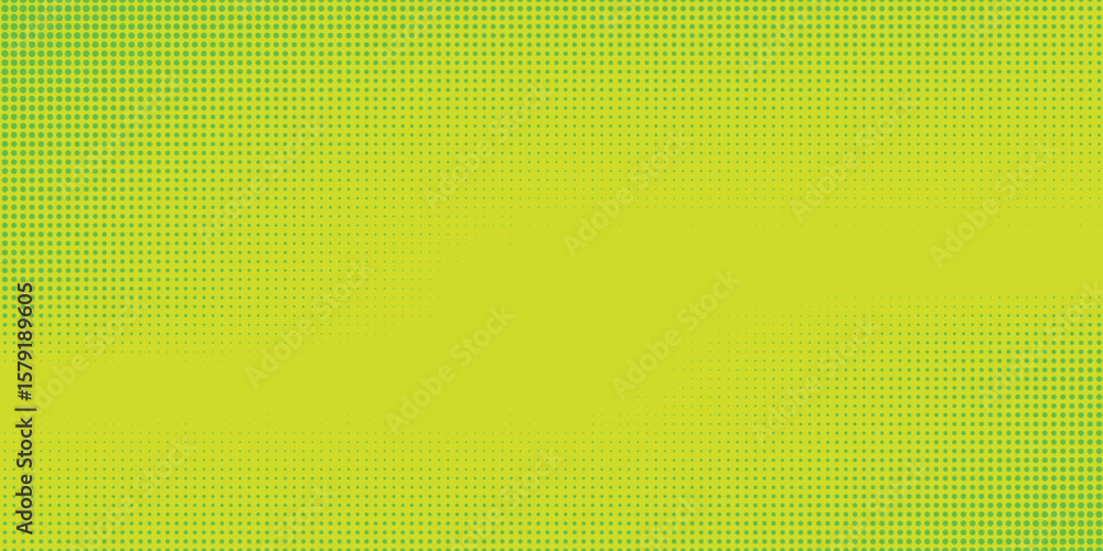 Poster dots halftone yellow green color pattern gradient texture background.