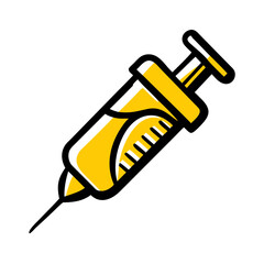 Syringe hand drawing icon for web and graphic design