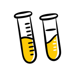 Test Tube hand drawing icon for web and graphic design
