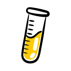 Test Tube hand drawing icon for web and graphic design
