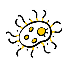 Virus or Bacteria Icon hand drawing icon for web and graphic design