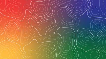 Topography themed landscape illustration showing detailed topographic contours, explorer-style grid overlays, and classic elevation mapping suited for nature posters, map-based graphics, or adventure 