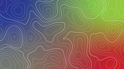 Topography themed landscape illustration showing detailed topographic contours, explorer-style grid overlays, and classic elevation mapping suited for nature posters, map-based graphics, or adventure 