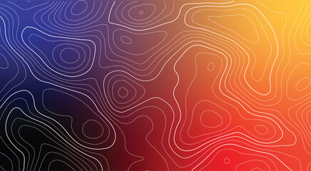 Topography themed landscape illustration showing detailed topographic contours, explorer-style grid overlays, and classic elevation mapping suited for nature posters, map-based graphics, or adventure 