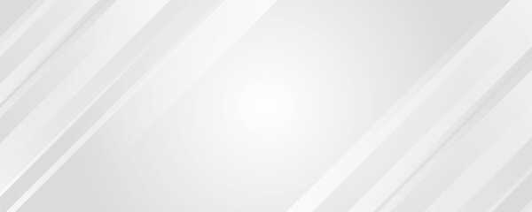 Diagonal grey gradient lines background. Abstract silver stripes wallpaper. Abstract gray tech backdrop. Oblique gris texture for graphic design, poster, banner, flyer, brochure, presentation. Vector