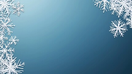 Blue Gradient Snowflake Backgrounds Blue gradient design with scattered white snowflakes, providing a versatile and wintry background.
