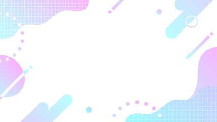 ネオンカラーのグラデーション　ポップ フレーム 　16:9