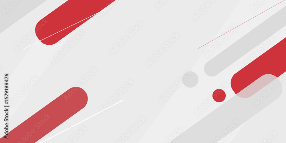 Poster abstract red and white with stripe line on gradient white background