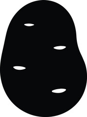 Silhouette potato illustration organic food ingredient vector Illustrator