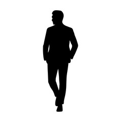 silhouette of a young man
