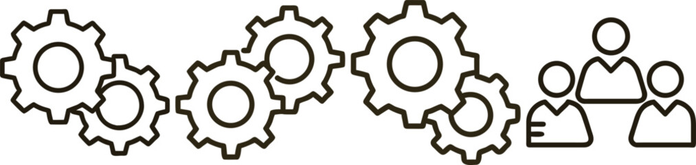 Teamwork, Collaboration, and Interlocking Gears: A Symbol of Efficient Team Productivity and Synergy
