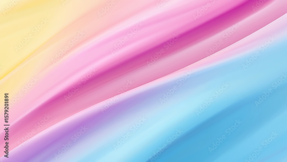 Aufkleber pastel gradient swirls with soft light and flowing lines, dreamy abstract background with gentle hue