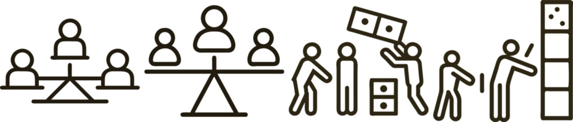 Teamwork, Collaboration, and Business Strategy Icons: A Visual Guide to Success