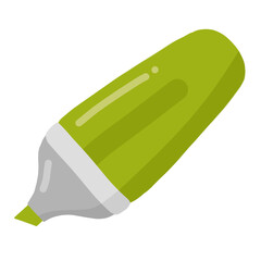 Illustration of a green school highlighter