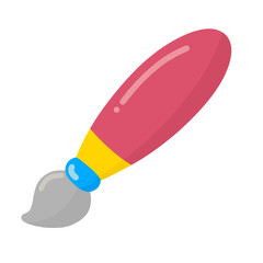 Illustration of a red paintbrush