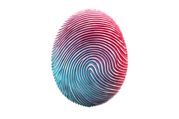 3D Rendering of beautiful, trending and realistic Fingerprint with white background