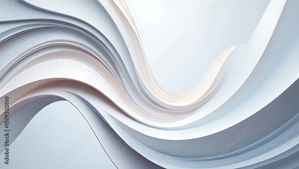 Aufkleber elegant abstract wave design with subtle color gradients, modern curve art with flowing lines and so