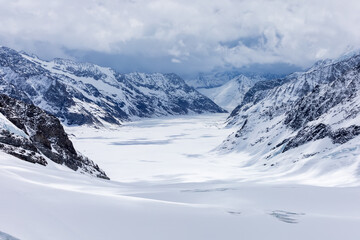 Matterhorn Mountain epic aerial view with white snow,Switzerland