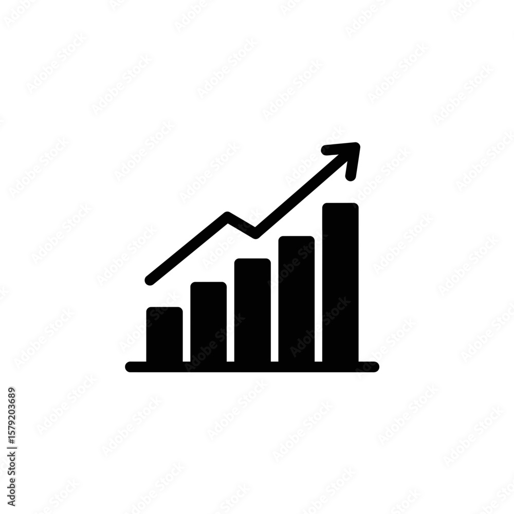 Poster graph of growth: an image representing business or finance growth, a visual representation of data a