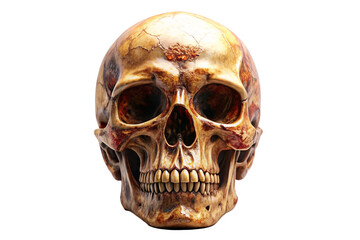 Obraz premium 3D Rendering of beautiful, trending and realistic Skull with white background