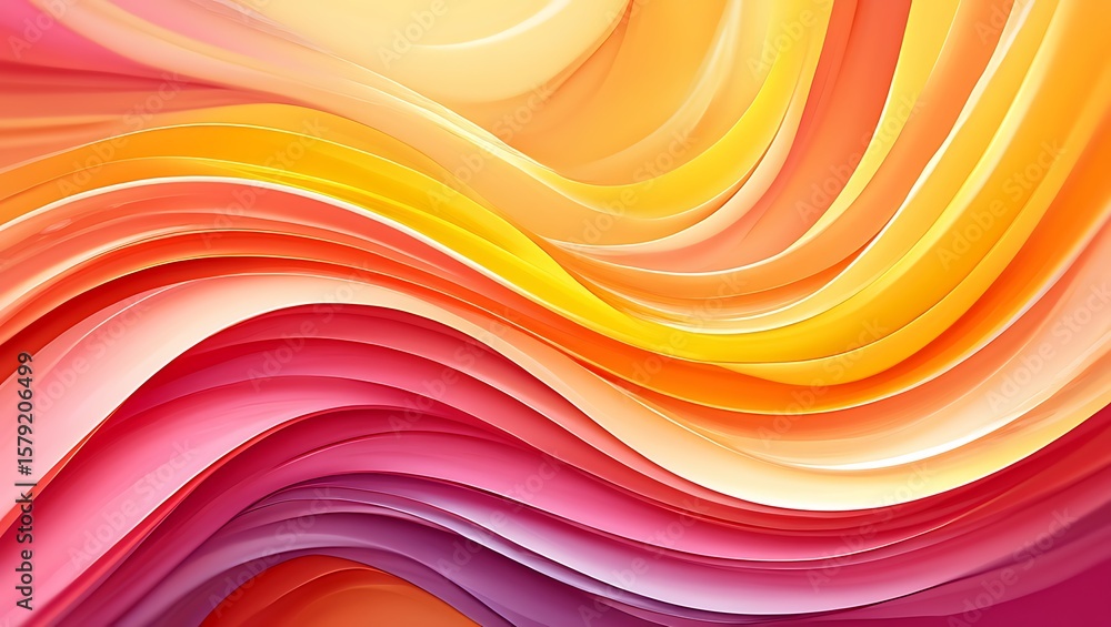 Poster abstract swirling spectrum: colorful gradient waves background, vibrant fluid design with smooth col
