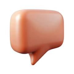 3d speech bubble isolated on transparent background