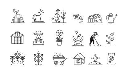 Gardening, Agriculture  icons