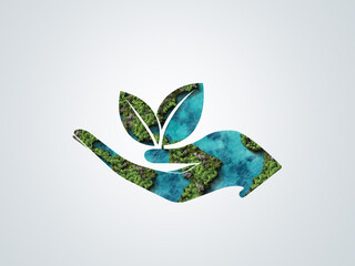 Invest in our planet. Earth day and environment day concept background. Ecology concept. Global...