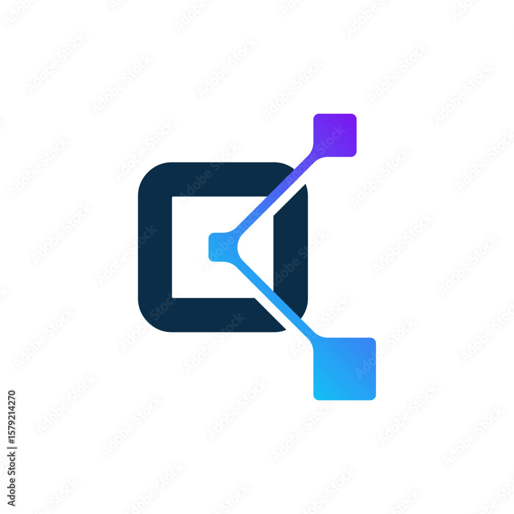 Poster a stylized letter 