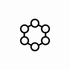 cell molecule circles icon sign vector