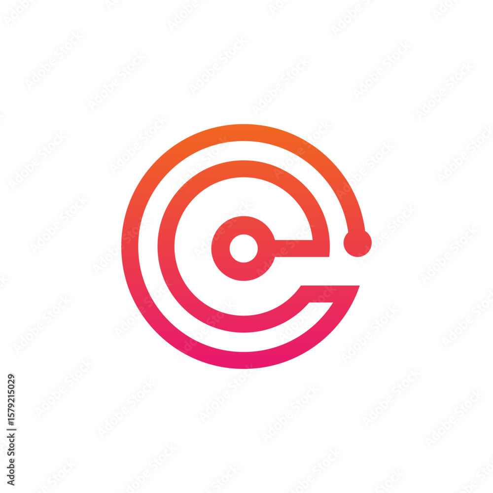 Leinwandbilder a circular logo with an inner 