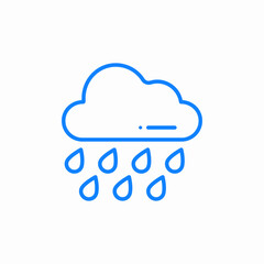 cloud raining icon sign vector