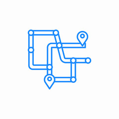 train map icon sign vector