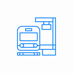 train platform icon sign vector