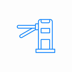 turnstile gate icon sign vector