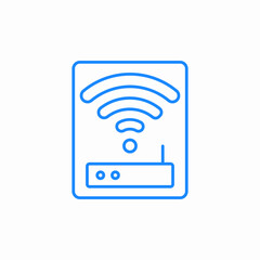 wifi device icon sign vector
