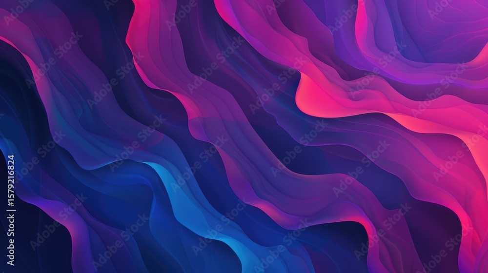 Poster abstract vivid colorful wave flowing express energetic texture. seamless texture of vividness curve 