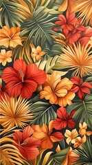 Naklejka premium 深紅の楽園